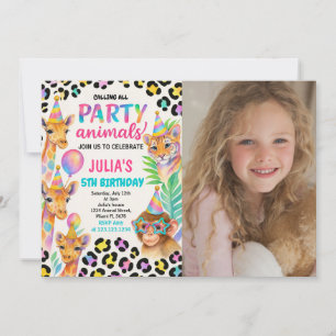 Oerwoud Animal Party voor kinderen Kaart
