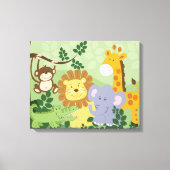 Oerwoud Animal Safari Nursery Art Canvas 16x20 (Voorkant)