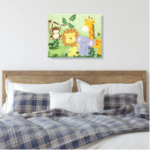 Oerwoud Animal Safari Nursery Art Canvas 16x20 (Insitu (Slaapkamer))