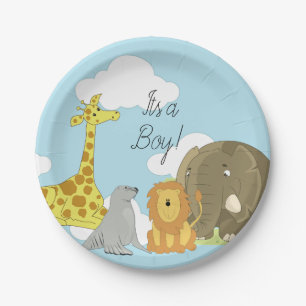 Oerwoud Animals Theme It a Boy Baby shower Papieren Bordje