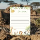 Oerwoud Animals Time Capsule Note Bericht Kaart