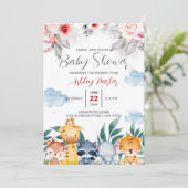 Oerwoud Baby Animals Kaart (Staand voorkant)