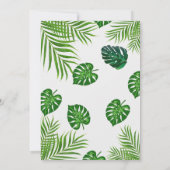 oerwoud Baby Boy Shower Wild Tropical Kaart (Achterkant)
