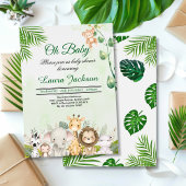 oerwoud Baby Boy Shower Wild Tropical Kaart