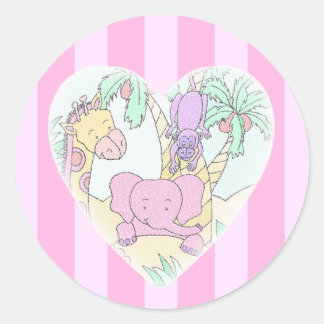Oerwoud Baby Heart Blessings Ronde Sticker