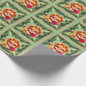 Oerwoud Baby Leeuw met een rood hart Cadeaupapier (Hoek)