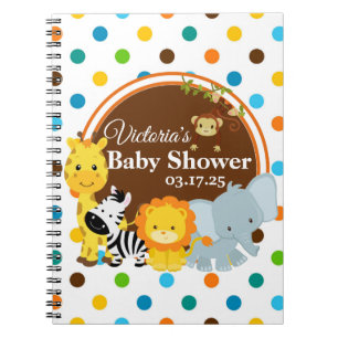 Oerwoud Baby shower Chevron Custom Guest Book Notitieboek