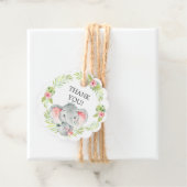 Oerwoud Baby shower Elephant Bedankjes Labels (In situ)