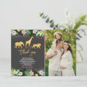 Oerwoud Baby shower Hartelijk dank Oerwoud! Bedankkaart (Staand voorkant)