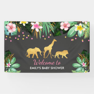 Oerwoud Baby shower Party Banner Tropical Shower