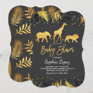 Oerwoud Baby shower Uitnodiging Tropisch Baby show