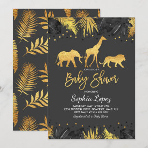 Oerwoud Baby shower Uitnodiging Tropisch Baby show