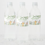 Oerwoud Baby shower Waterfles Etiket (Flessen)