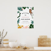 Oerwoud Baby shower Welkomstteken Poster (Keuken)