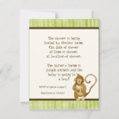 Oerwoud Baby's, Giraffe Baby shower Uitnodiging (Achterkant)