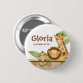 Oerwoud baby's - grootmoeder-te-zijn Button (Voorkant /achterkant)