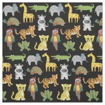 Oerwoud baby's op zwarte achtergrond