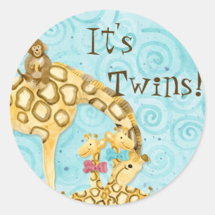 Oerwoud Baby's, Twins Jongen Meisje Baby Stickers