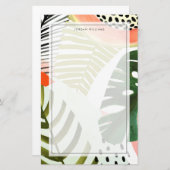 Oerwoud Beat Tropical Greenery Briefpapier (Voorkant / Achterkant)