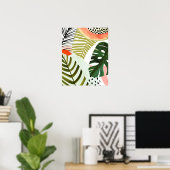 Oerwoud Beat Tropical Greenery Poster (Thuiskantoor)