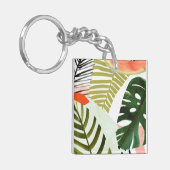 Oerwoud Beat Tropical Greenery Sleutelhanger (Voorkant Links)