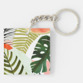 Oerwoud Beat Tropical Greenery Sleutelhanger (Achterkant)