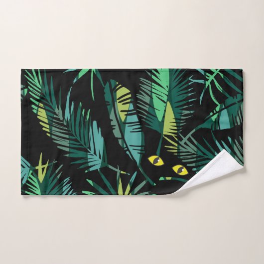 Oerwoud bij Night Pattern Bad Handdoek (Handdoek)