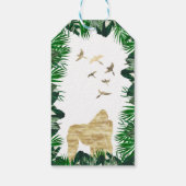 Oerwoud Birthday Safari Favor Bedankt Thema Cadeaulabel (Achterkant)