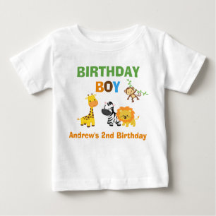 Oerwoud Birthday Tshirt Toddler Baby Safari