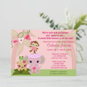 Oerwoud bloesems Babyschoenen met bloesem Kaart (Staand voorkant)