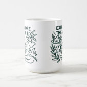 Oerwoud boottocht, themapark, minimalistisch ontwe koffiemok (Center)