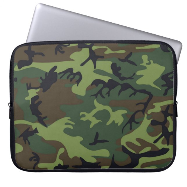 Oerwoud Camo Laptop Sleeve (Voorkant)