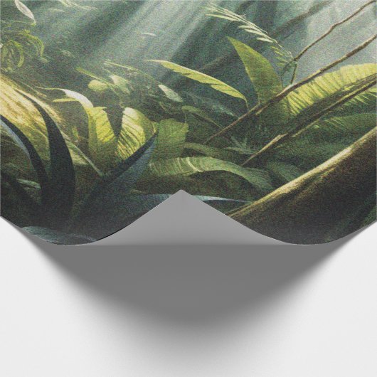 Oerwoud camping cadeaupapier (Hoek)