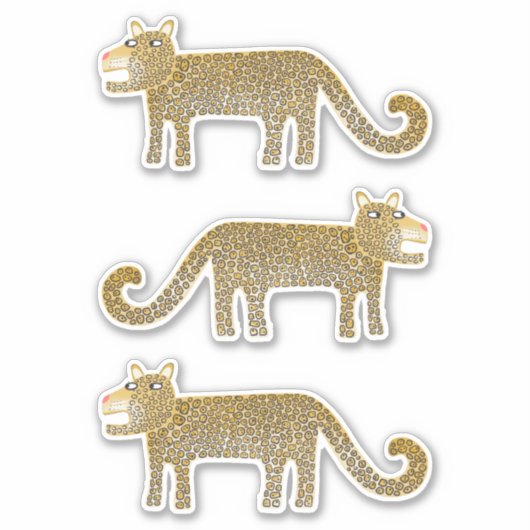 Oerwoud Cat Sticker (Voorkant)