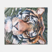 Oerwoud Cat - Tiger Fleece Deken (Voorkant (Horizontaal))