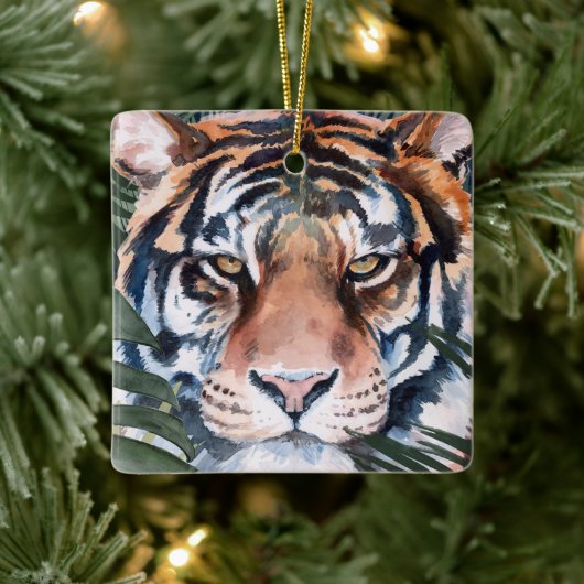 Oerwoud Cat - Tiger Keramisch Ornament (Boom)