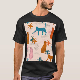 Oerwoud Cheetah: Funky Tropical Pattern. T-shirt
