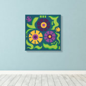 Oerwoud Daisy Canvas Afdruk (Insitu (Houten vloer))