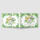 Oerwoud Dier Chic Tropical Greenery Baby shower Gastenboek (Volledig)