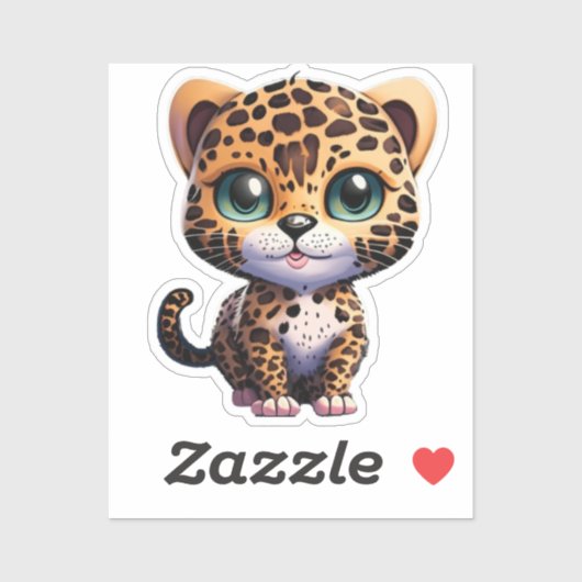 Oerwoud Dier Kitten Leopard Cub Kitty Cat Sticker (Vel)