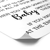 Oerwoud Dier Zeg niet dat het Baby shower van het  Poster (Hoek)