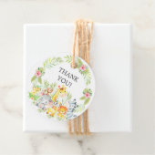Oerwoud Dieren Baby shower Favor Cadeft Label (In situ)