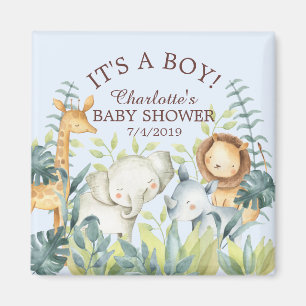 Oerwoud Dieren Baby shower Favor Magnet Magneet