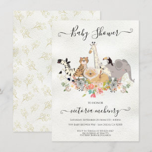 Oerwoud Dieren Baby shower Kaart