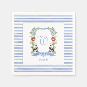 Oerwoud Dieren Crest Boy Baby shower Napkins Servet