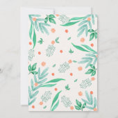 Oerwoud Dieren Doop 1e Verjaardagsuitnodiging Kaart (Achterkant)