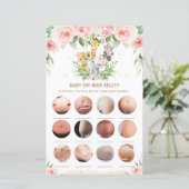 Oerwoud dieren Floral Baby of bier Belly Game (Staand voorkant)