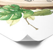 Oerwoud Dieren Greenery Baby shower Welkomstteken Poster (Hoek)