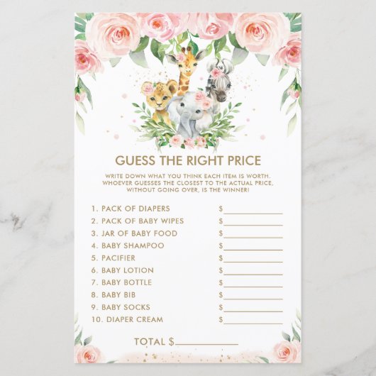 Oerwoud dieren kiezen voor het juiste prijsspel (Voorkant)