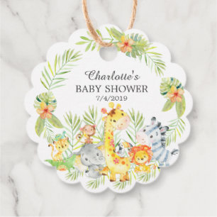 Oerwoud Dieren Neutraal Baby shower Favor CadeauLa Bedankjes Labels